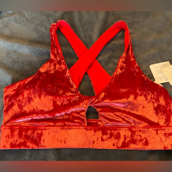 FABLETICS | ❤️ Oasis Twist Front Velour Sports Bra ~L ~NWT - Picture 3 of 9